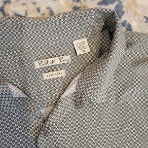 Back Bay Men's Patterned Gray Button Down Shirt